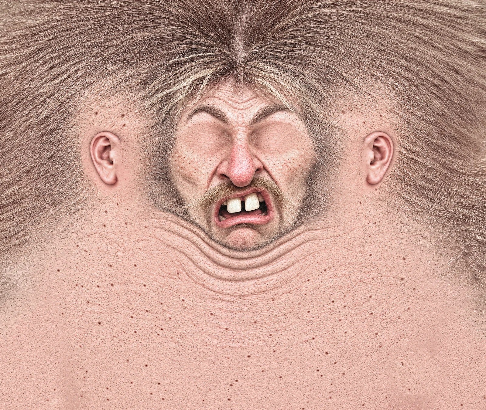 Buck tooth funny face ski mask design