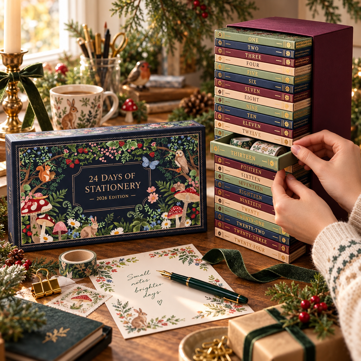 2026 stationery advent calendar scene