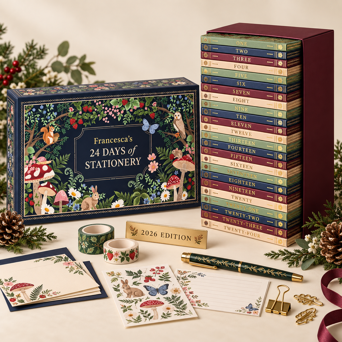 2026 stationery advent calendar size reference