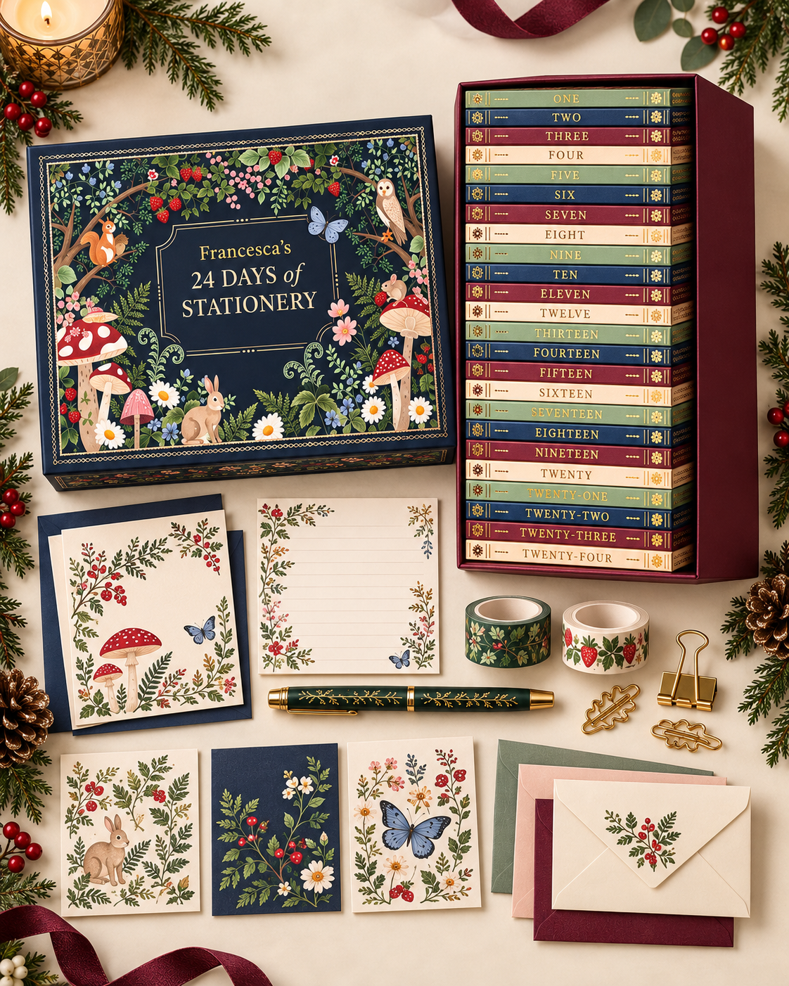 2026 stationery advent calendar scene