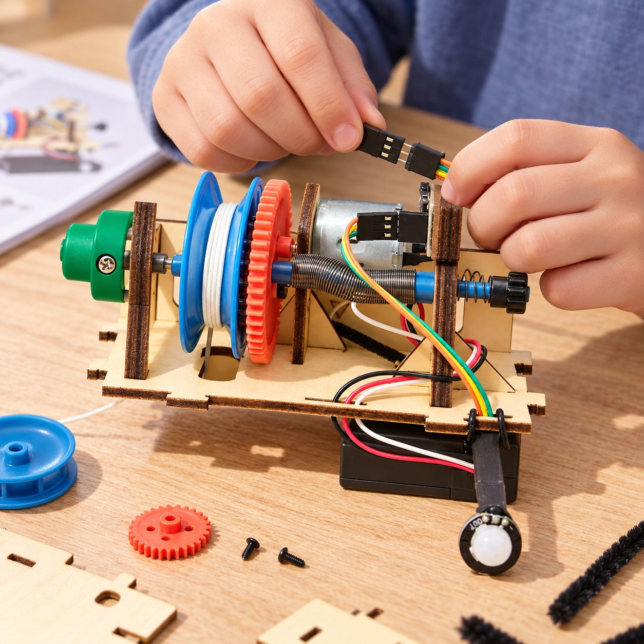 Connecting the motion sensor and motor electronics