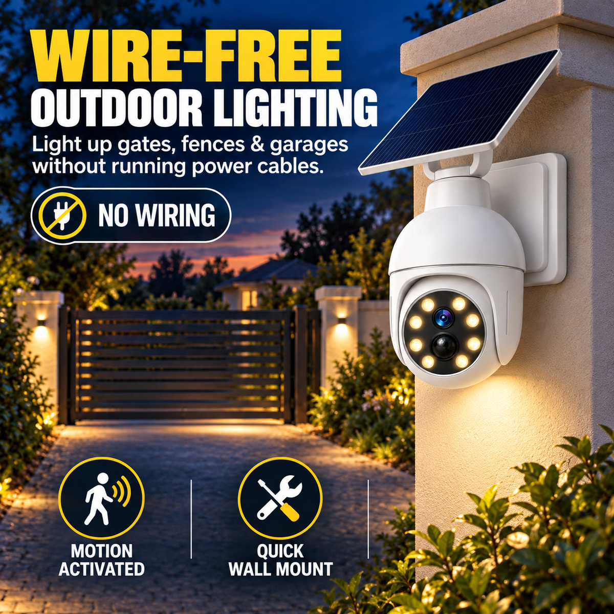 ⏰Sale 49% OFF - Solar-Powered Simulated Surveillance Camera Street Light