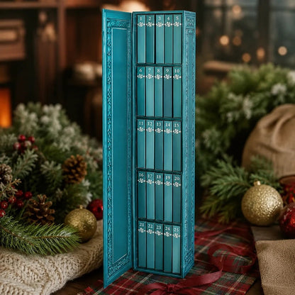 25-Day Mini Book Ornament Advent Calendar for Book Lovers, 25 Mini Book Christmas Countdown Decorations