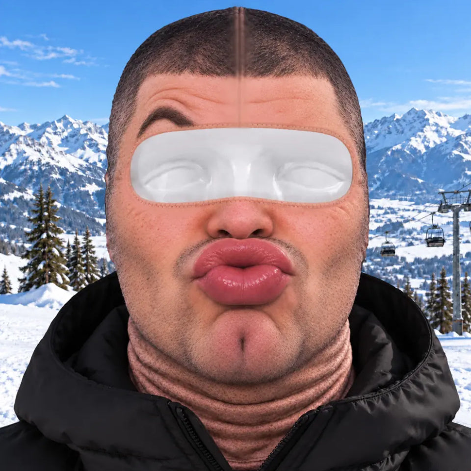 Custom Photo Funny Face Ski Lovers Gifts - Personalized Ski Mask