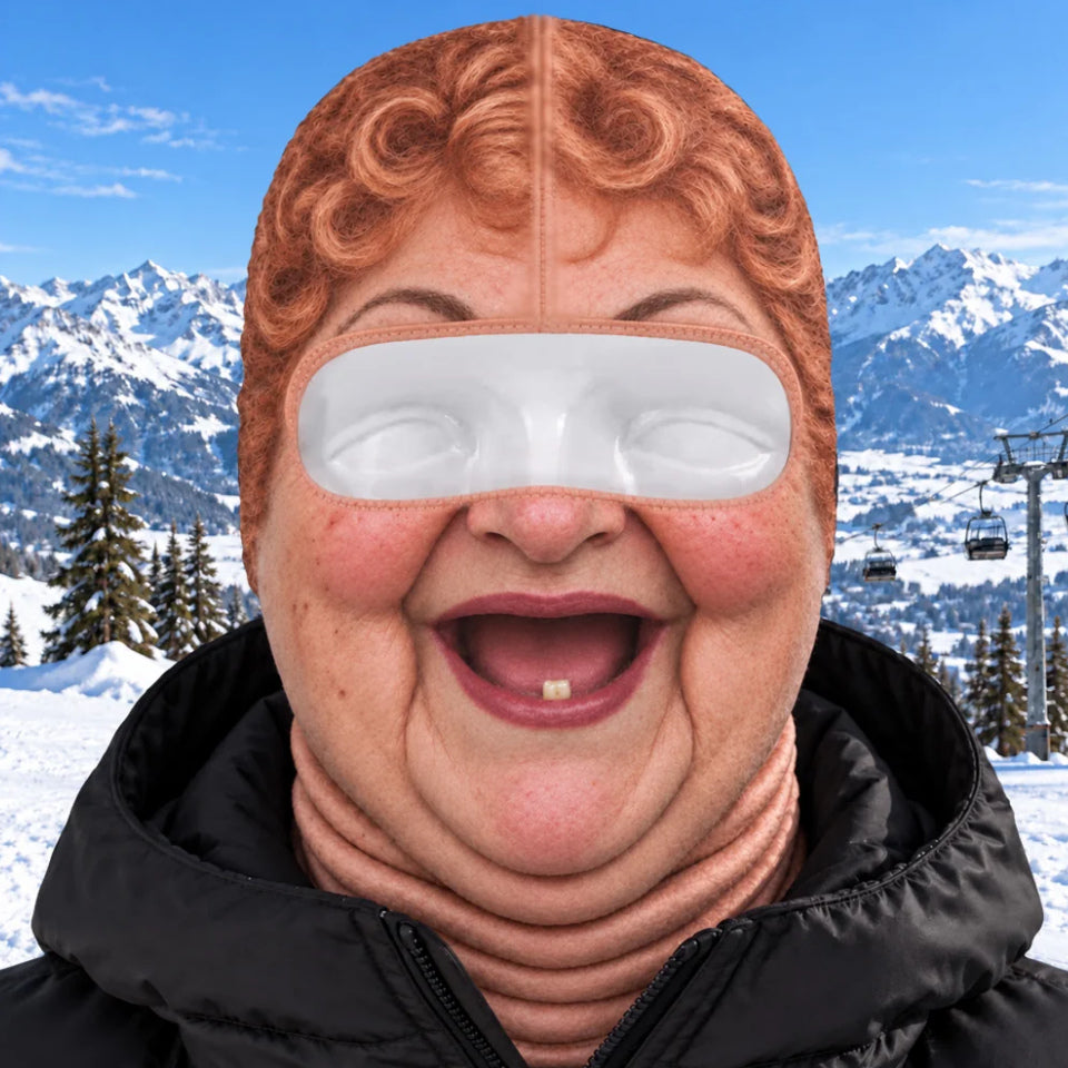 Custom Photo Funny Face Ski Lovers Gifts - Personalized Ski Mask