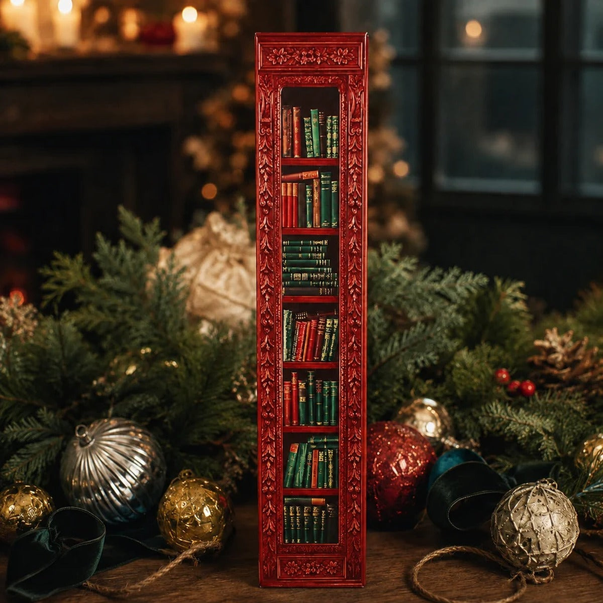 25-Day Mini Book Ornament Advent Calendar for Book Lovers, 25 Mini Book Christmas Countdown Decorations