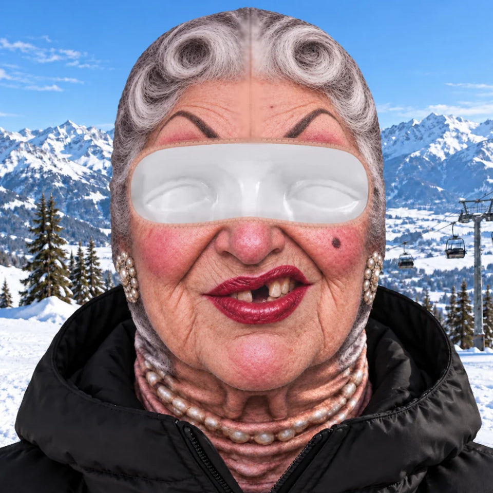 Custom Photo Funny Face Ski Lovers Gifts - Personalized Ski Mask