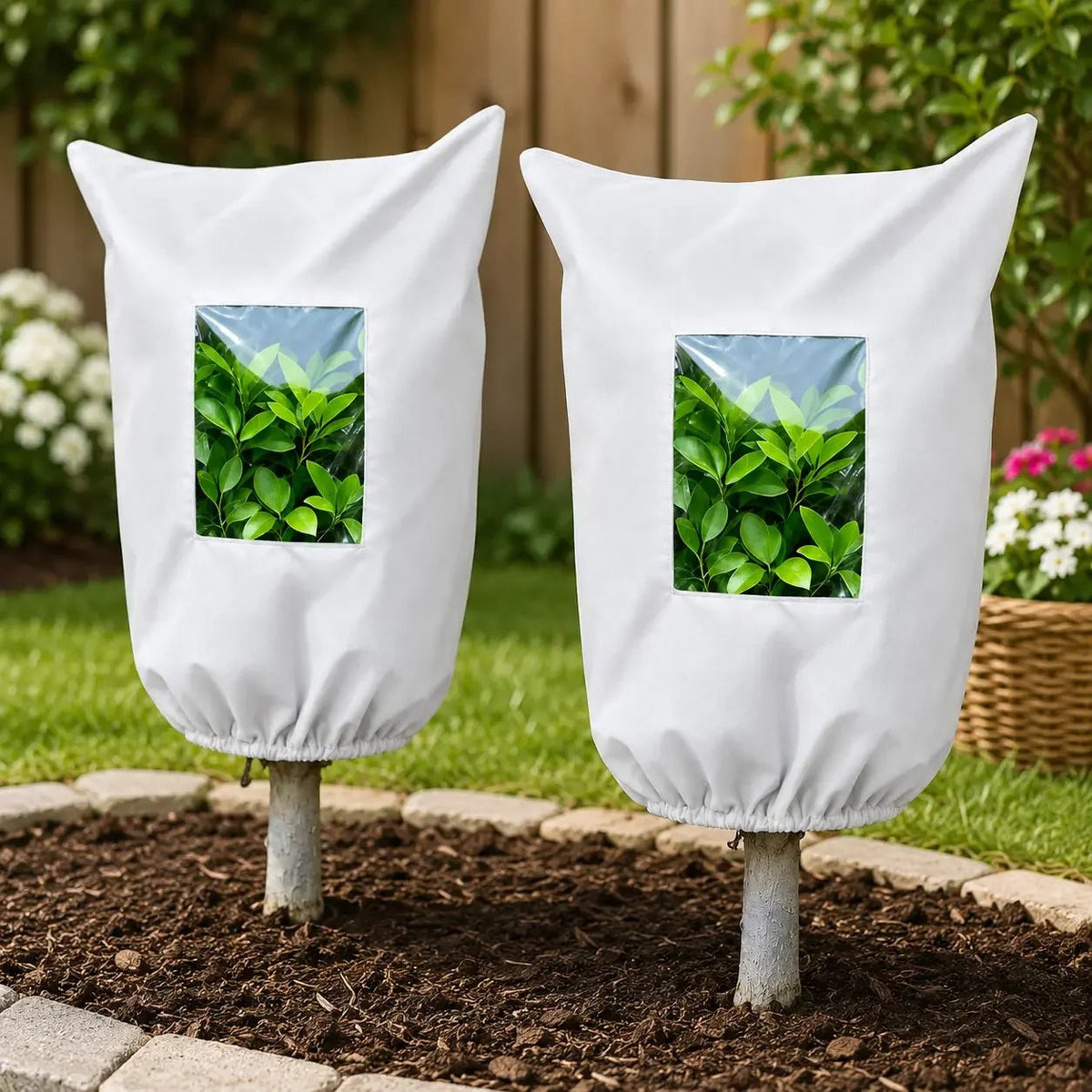 🌿 WINTER GARDEN ESSENTIAL |❄️ Plant Frost Protection Cover – Breathable Reusable Cover for Shrubs, Pots & Young Trees
