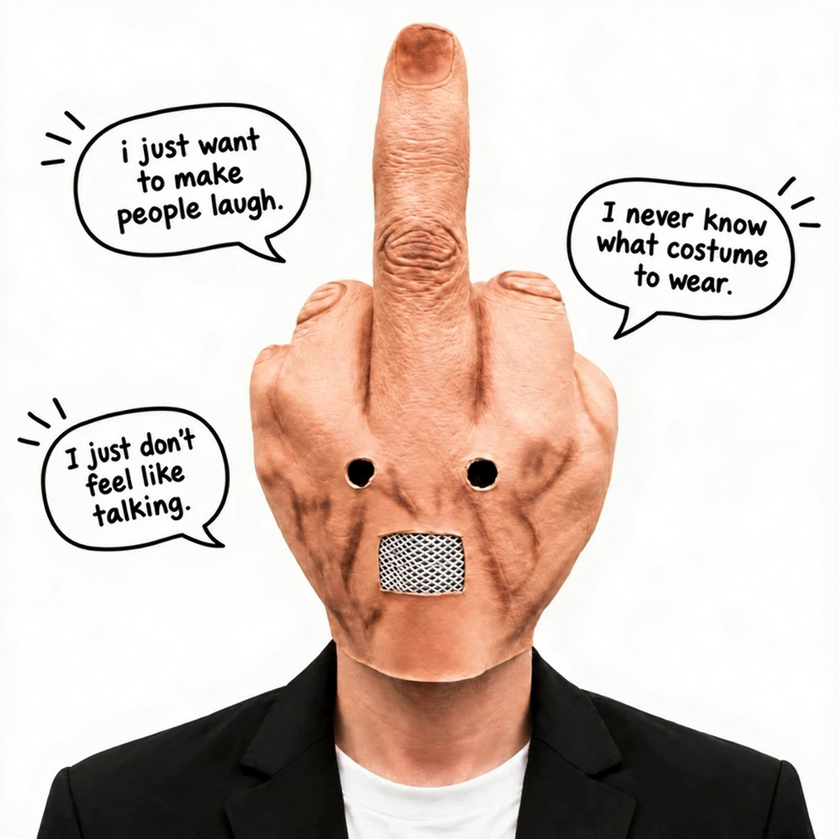 Funny Finger Mask – Reusable Latex Prank Mask for Parties
