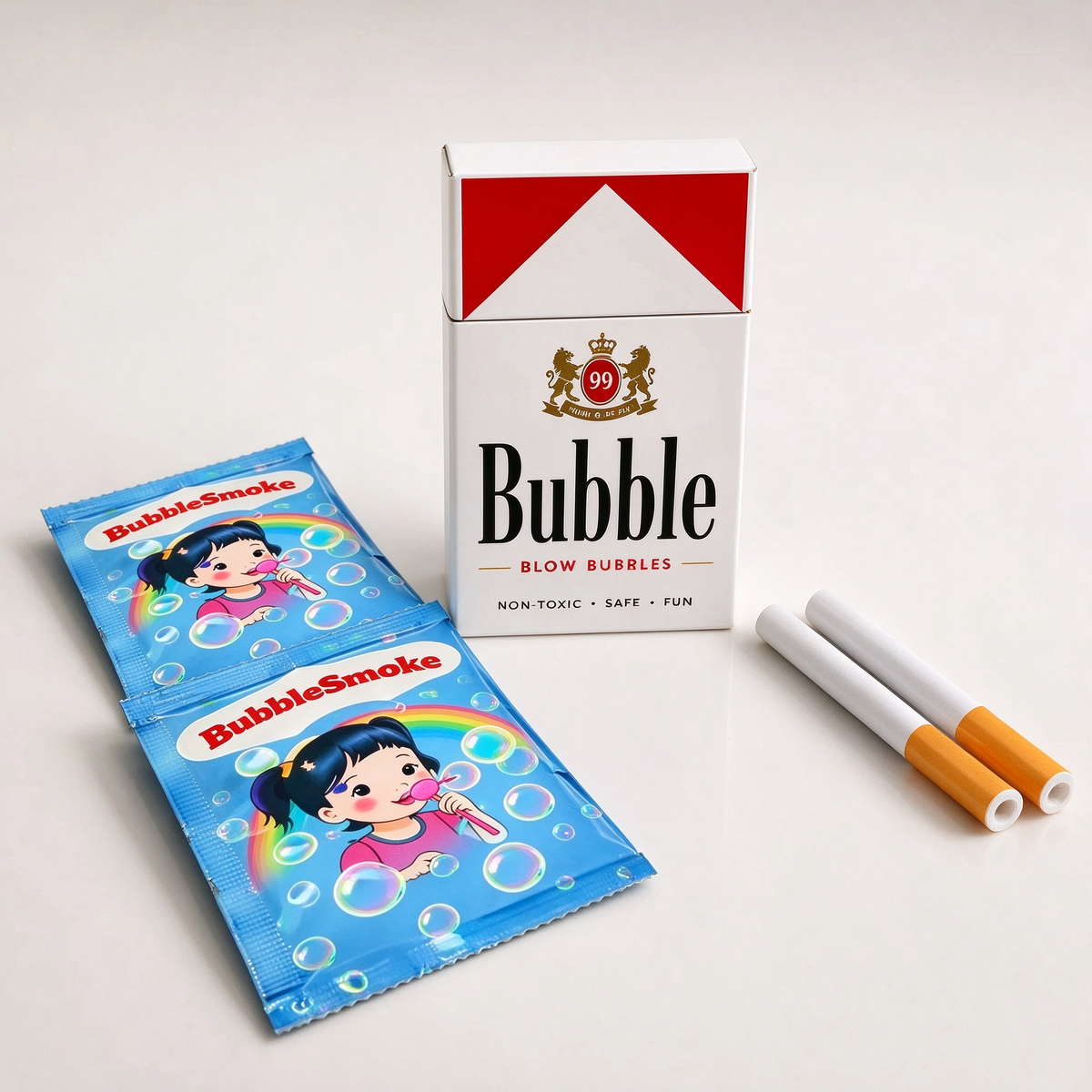Bubble stick kit and refill sachet overview