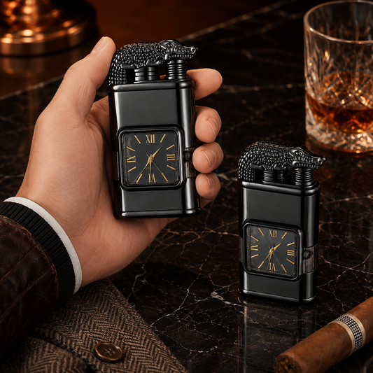 🔥Vintage Watch Bezel Windproof Jet Flame Lighter
