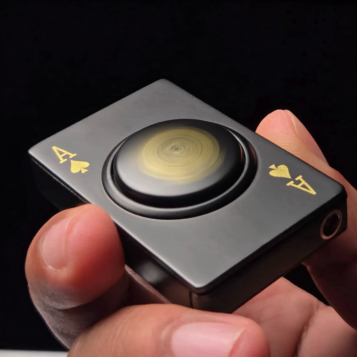 Poker Card Fidget Spinner Lighter - Ace of Spades Design