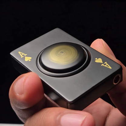 Poker Card Fidget Spinner Lighter - Ace of Spades Design