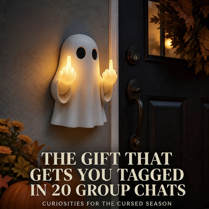 🎃Ghost Middle Finger Night Light – Halloween Decor