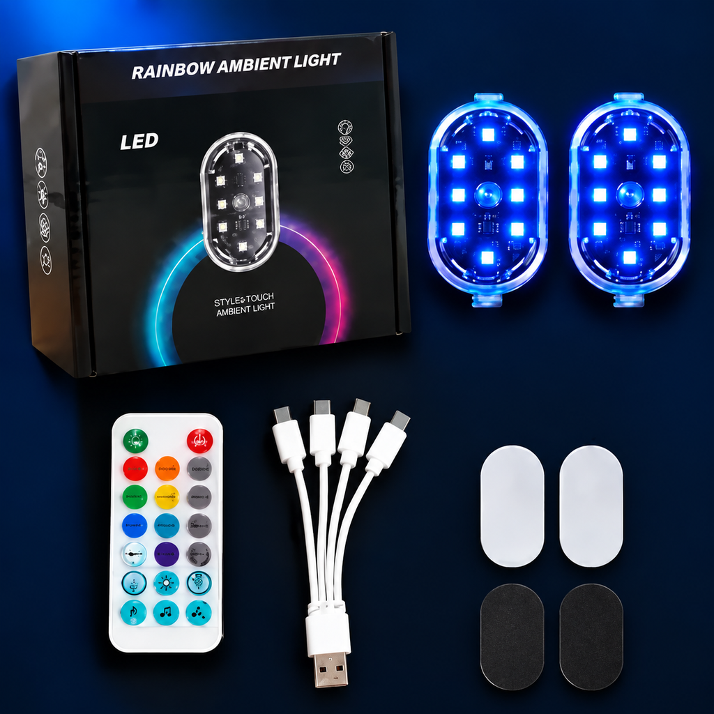 Wireless Car Interior Ambient Lights with Remote