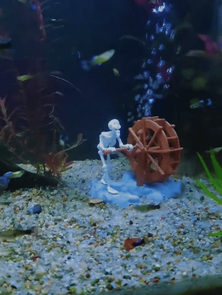 💀Skeleton Aquarium Ornament with Air Bubbler