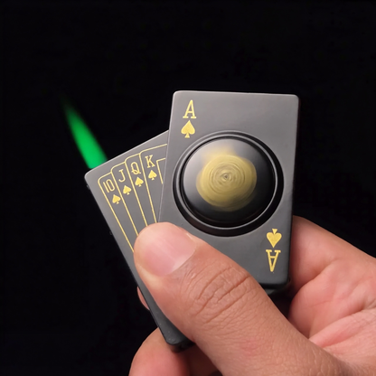 Poker Card Fidget Spinner Lighter - Ace of Spades Design