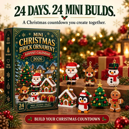 🎄 24-Day Mini Christmas Ornament Advent Calendar | 24 unique festive buildable designs with hanging loops 🧱