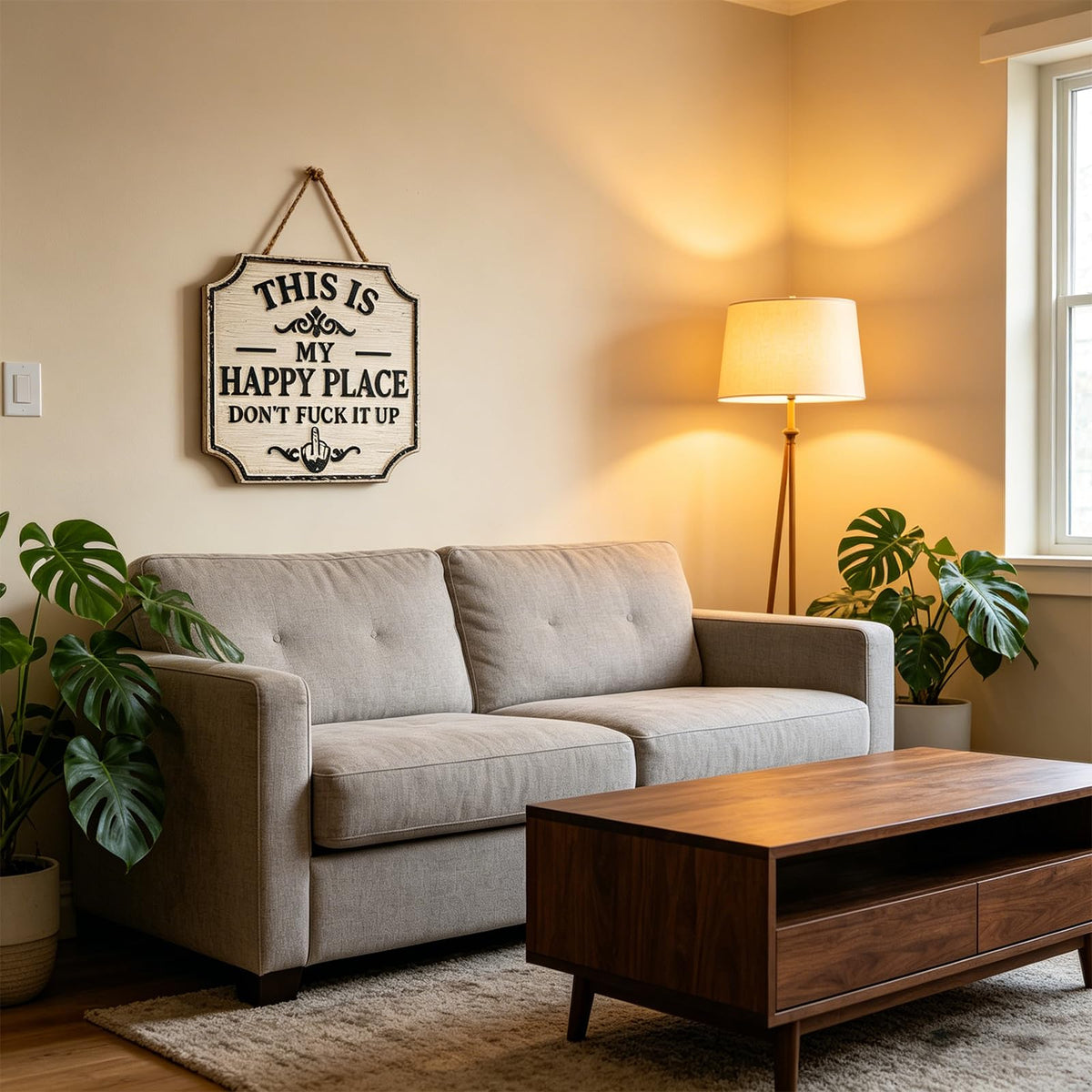 ⚡Last Day 49% OFF-Vintage Statement Metal Sign, 'This Is My Happy Place Don't It up'