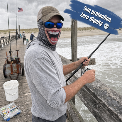 Funny Fishing Neck Gaiter – Big Mouth Smile Face Covering