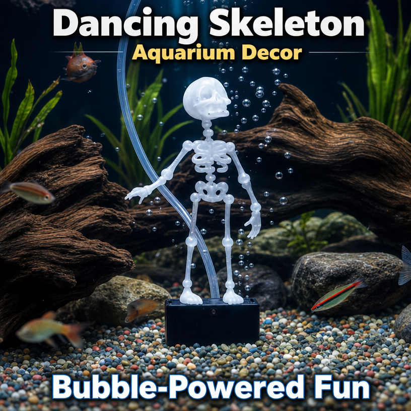 💀Skeleton Aquarium Ornament with Air Bubbler