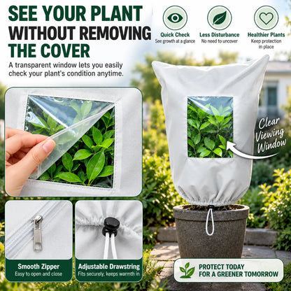 🌿 WINTER GARDEN ESSENTIAL |❄️ Plant Frost Protection Cover – Breathable Reusable Cover for Shrubs, Pots & Young Trees