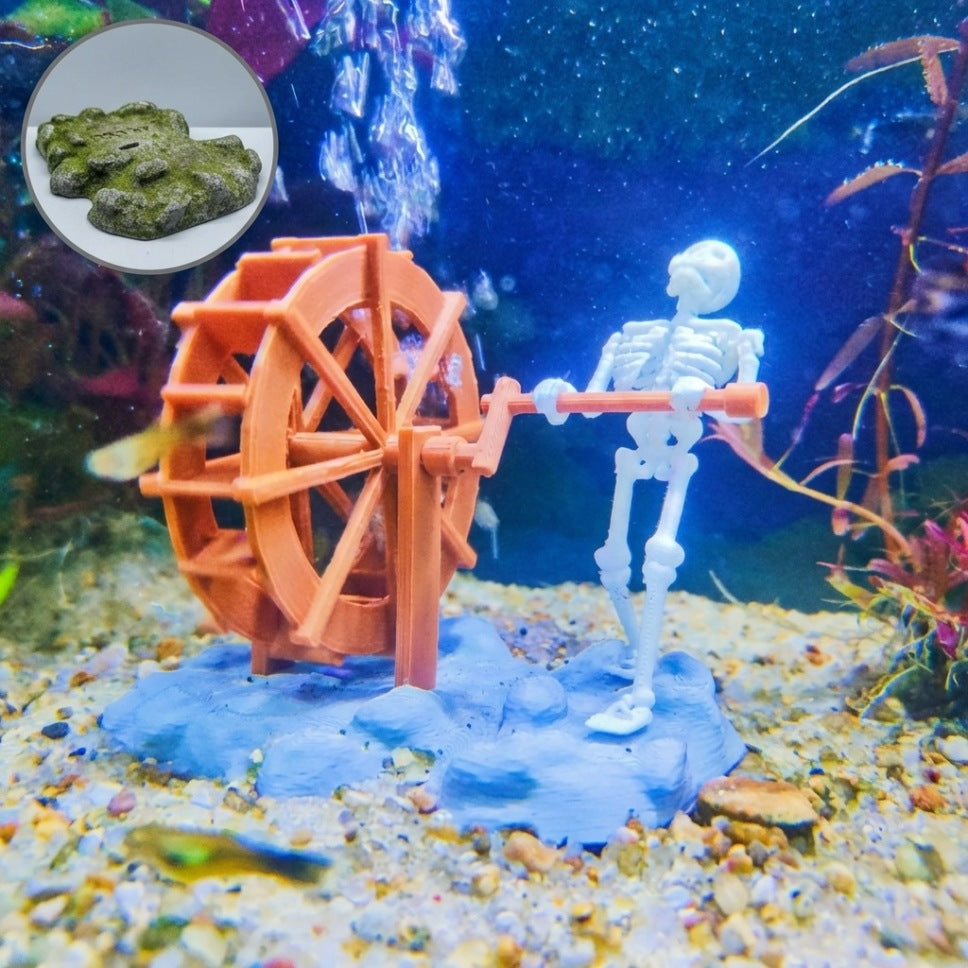 💀Skeleton Aquarium Ornament with Air Bubbler