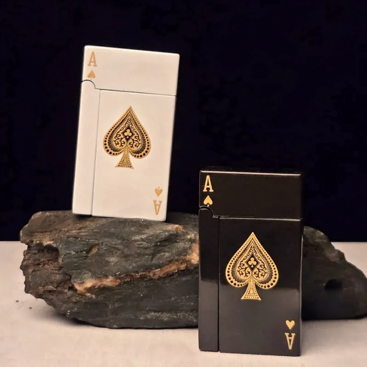 Ace of Spades Dual Flame Lighter – Poker Card Windproof Torch Lighter