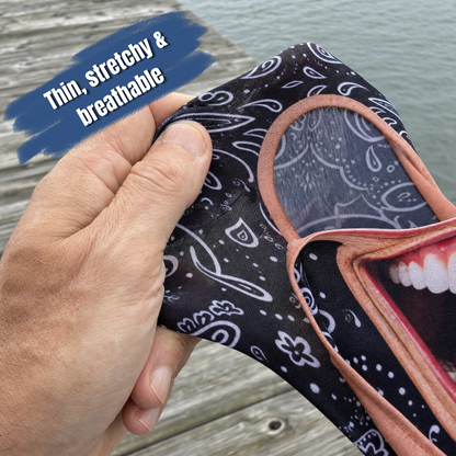 Funny Fishing Neck Gaiter – Big Mouth Smile Face Covering