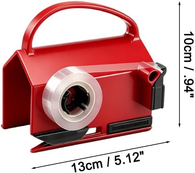 Red wrapping paper cutter with approximate 13 by 10 centimeter dimensions