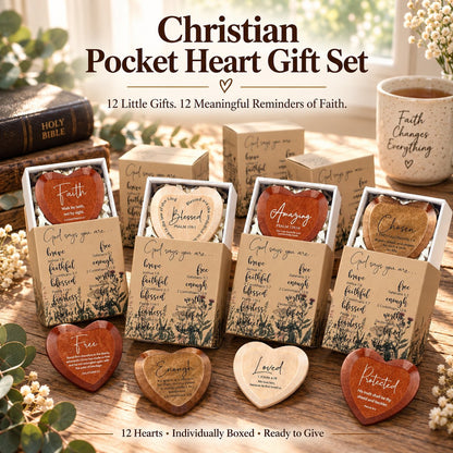 ⏳Limited-time 49% off✝️Christian Pocket Heart Gift Set