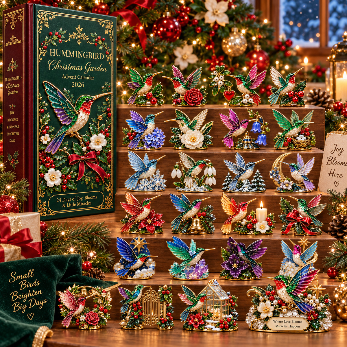 Hummingbird Christmas Garden Advent Calendar 2026 with the full collection