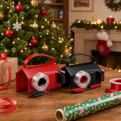 2-in-1 Wrapping Paper Cutter & Tape Dispenser for Any Diameter Paper Roll