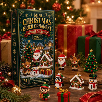 🎄 24-Day Mini Christmas Ornament Advent Calendar | 24 unique festive buildable designs with hanging loops 🧱