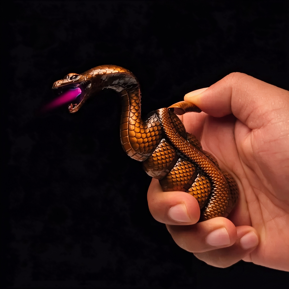 King Cobra Shaped Novelty Lighter – Collectible Design