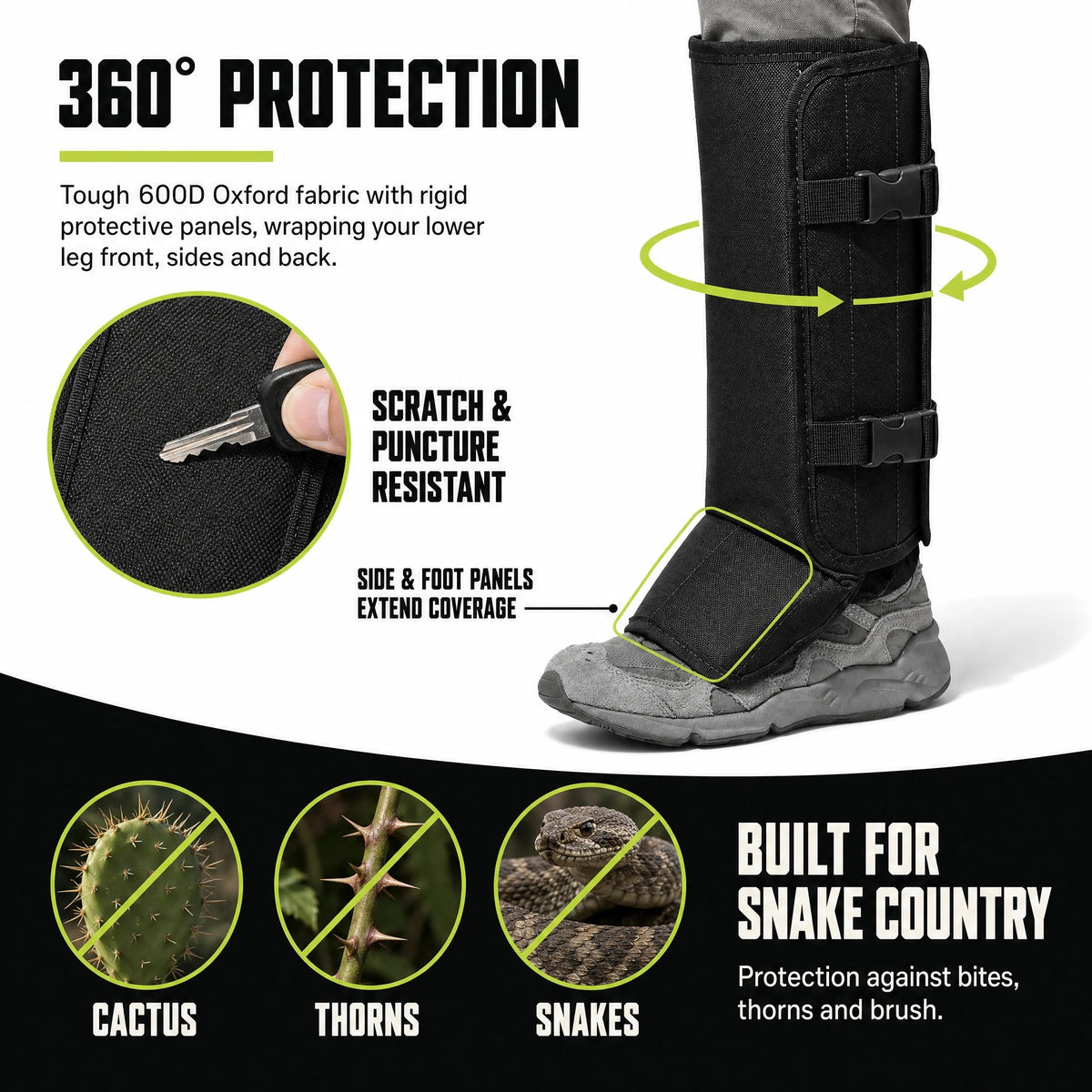 Snake & Thorn Protection Gaiters – Built for the Wild 🥾