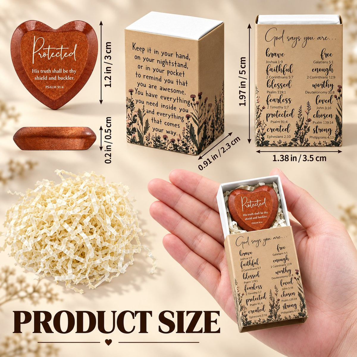 ⏳Limited-time 49% off✝️Christian Pocket Heart Gift Set