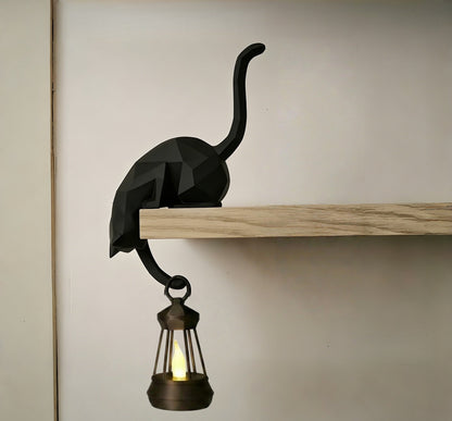 Creative Black Cat Tail Keychain Hook