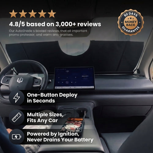 Automatic Retractable Car Windshield Sunshade