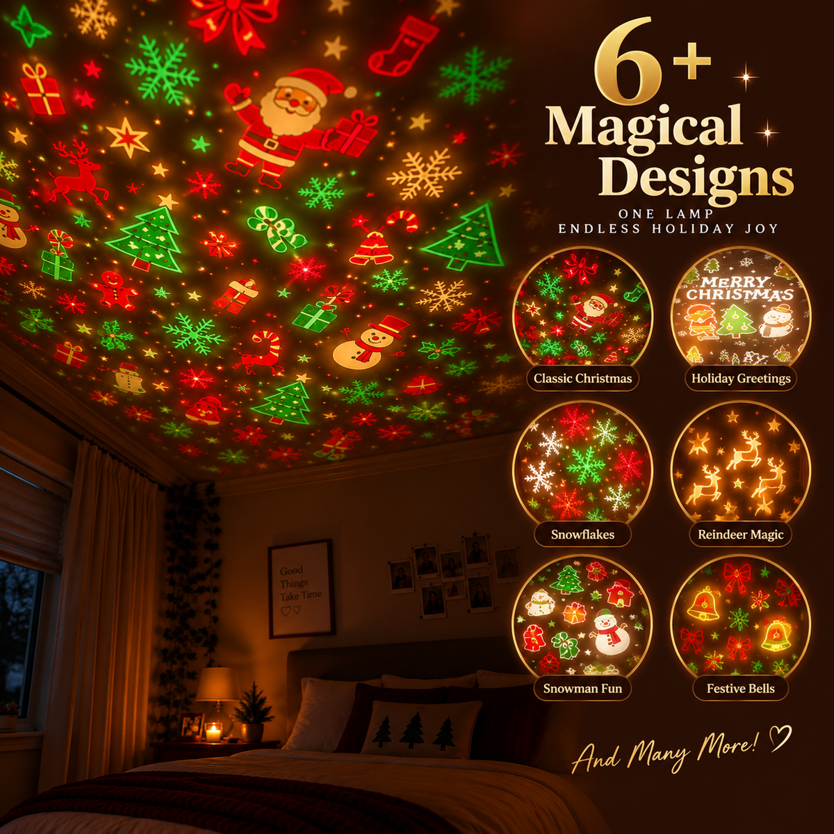Christmas Projector LED Lights for Ceiling & Wall