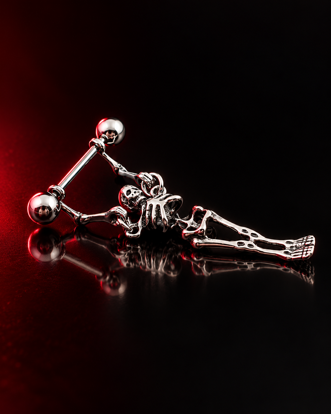 Gothic skeleton jewelry final studio view