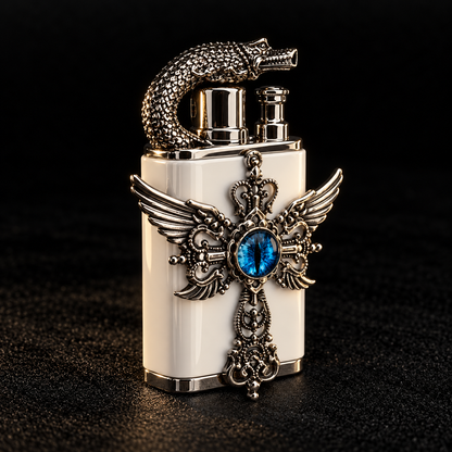 👼Angel Wing Cross Lighter – Rhinestone Gothic Butane Lighter