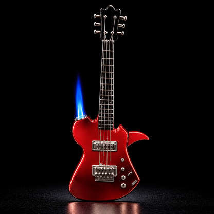 🎸Guitar-Shaped Torch Lighter – Blue Flame Novelty Lighter
