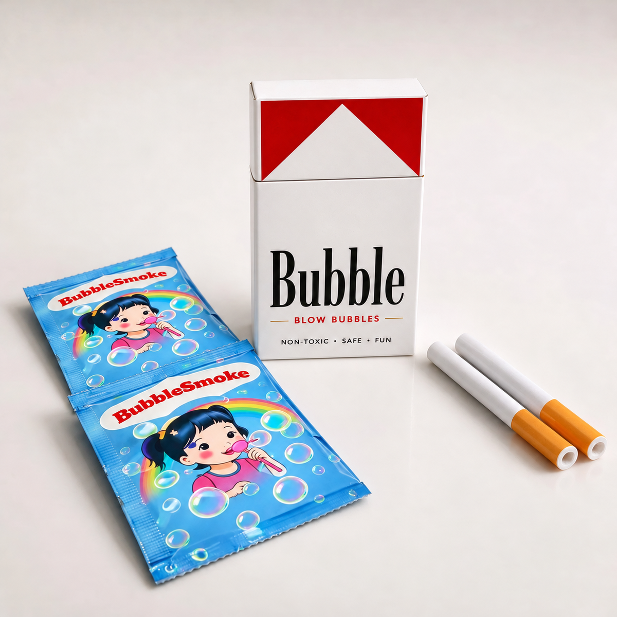 Bubble stick kit and refill sachet overview