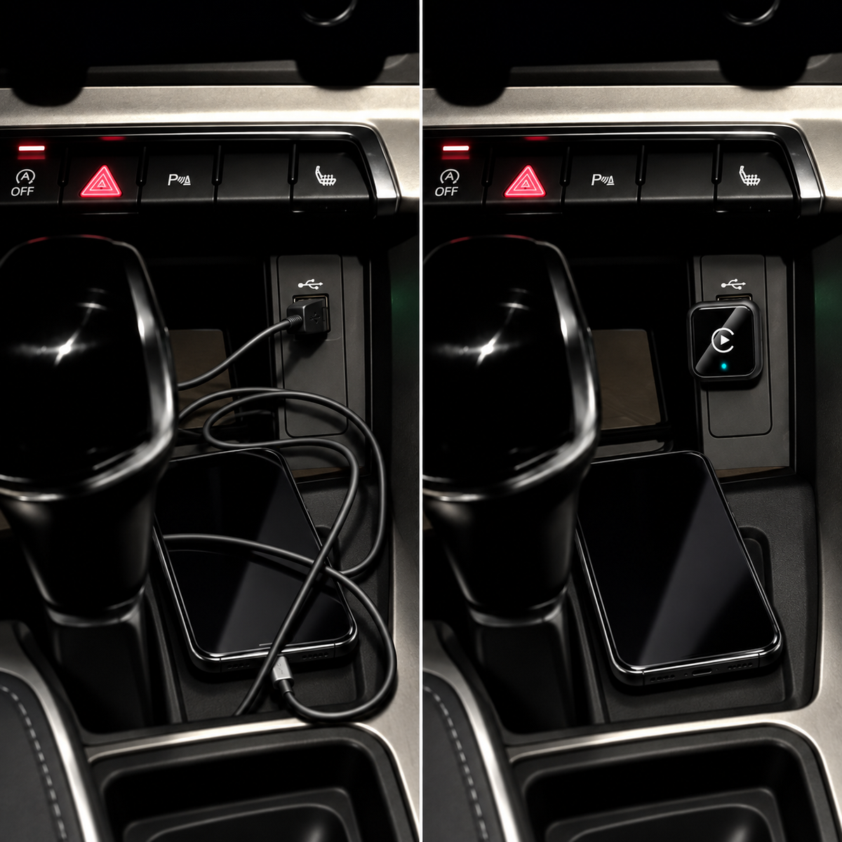 2026 Plug-and-Play Wireless CarPlay Adapter for All Compatible Vehicles cable and cable-free console comparison