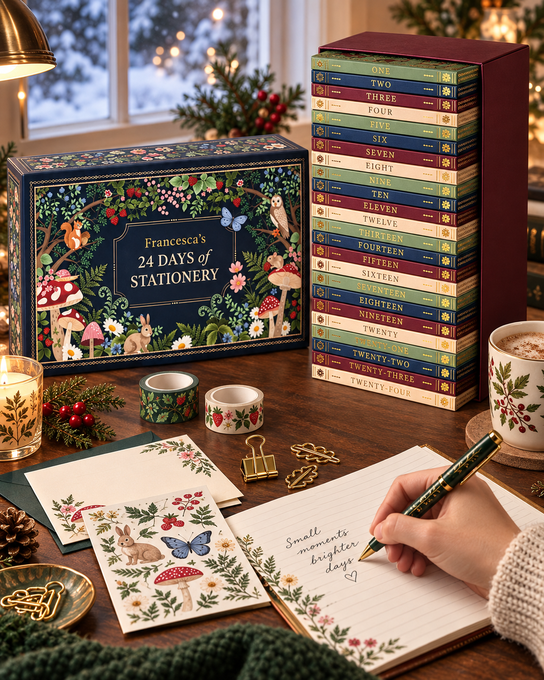 2026 stationery advent calendar scene
