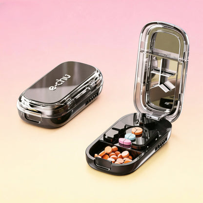 Multifunctional pill cutter with medication stored inside