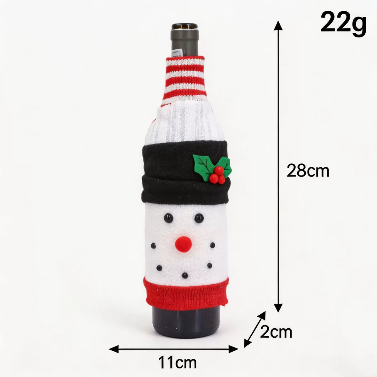 Christmas Santa Claus Wine Bottle Cover Table Decor