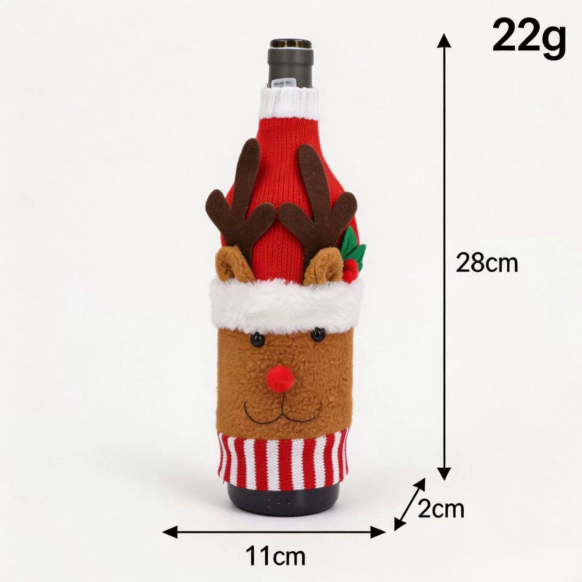 Christmas Santa Claus Wine Bottle Cover Table Decor