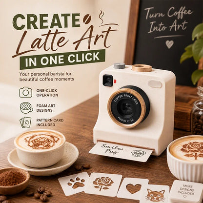 3D-Printed Latte Art Camera Stencil Tool